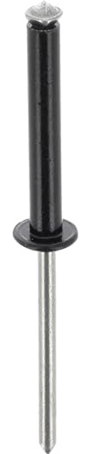 Restagraf - Rivets Épanouis Noirs pour Plaques d'Immatriculation - Diamètre 4 mm - Fixation Durable sur Carrosserie ou Support Plastique - Réf. 4927 - Boîte de 250