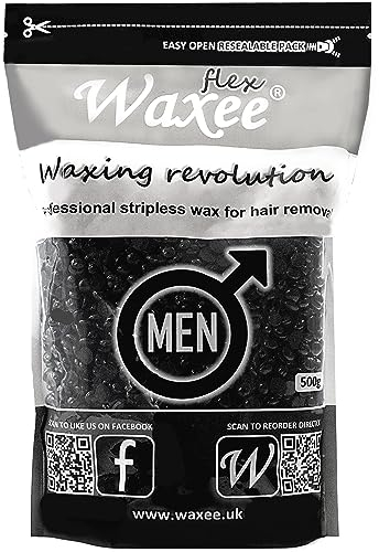 Stripless Hard Film Wax Beads for Men, Waxee FLEX- 500g, Male hair removal, HOT!