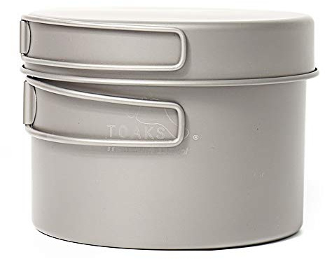 TOAKS Titan Outdoor Camping Pfanne Wandern Kochgeschirr Backpacking Kochen Picknick Schüssel Topf Pfanne Set (1300ml)