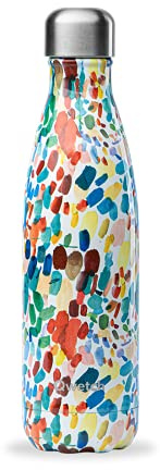 Qwetch - Bouteille Isotherme Originals Arty 500ml - 24h Froid et 12h Chaud - Etanche & Réutilisable - Gourde inox isotherme pour Sport, Voyage, Bureau, Randonnée