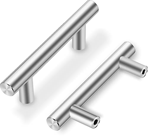 Drenky Griffe Möbel,2 Stück Griffe für Küchenschränke Möbelgriffe Edelstahl Schrankgriffe Küchengriffe 64mm Lochabstand Kommode mit Schrauben für Schublade,Schrank,Möbel und Küche