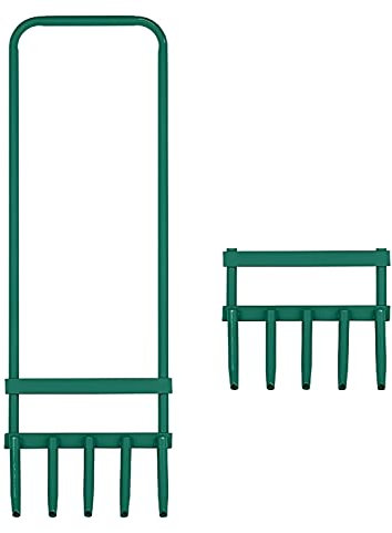 Unibos Aggloz | Garden Aerator | Manual Grass Dethatching Turf Plug | Hollow Aerating Tool | Heavy Duty Aeration for Compacted Soils and Lawns | Hollow Tine 5 Spike | UK