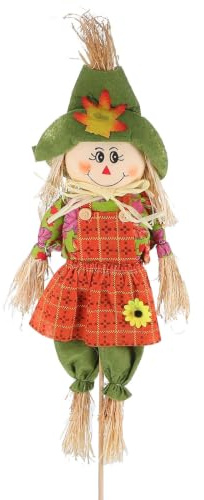 1PC Vogelscheuche Dekor Halloween Vogelscheuchen Dekoration Harvest Vogelscheuchen Thanksgiving Vogelscheuche Herbst Ernte mit Bambusstock für Herbst, Garten, Party, Hofdekoration