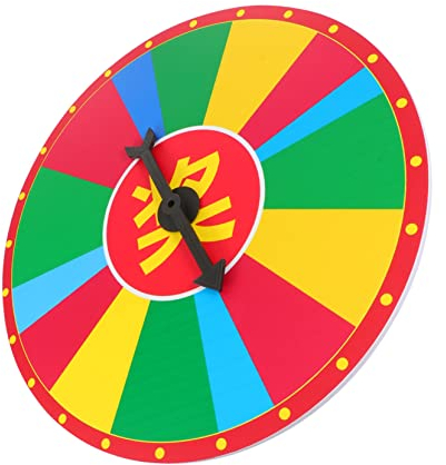 Toyvian 1stk Kleine Lotterie-Plattenspieler Preisrad Kleine Drehscheibe Farbe Der Runden Tischplatte Rad Für Preise Großes Spielrad Tragbares Gewinnrad Unruhig Plastik Löschbar Kind