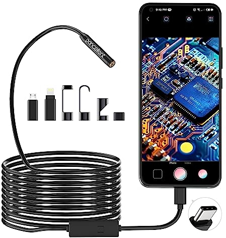 1920P HD Snake Inspektion Endoskop, pancellent Typ C Endoskop, Scope Kamera mit 8 LED Leuchten für Android und iOS Smartphone, iPhone, iPad, Samsung(5M)