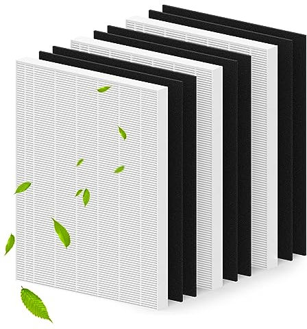 Ensemble de filtres compatibles avec Fellowes Aeramax 300 HEPA Filtre de rechange pour purificateur d'air Aera-Max 290 DX95 AP-300PH HF-300, partie # 9287201, comprend 3 véritables HEPA et 6