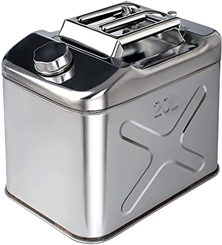 304 Edelstahl-Kraftstofftank für Auto, Motorrad, Ersatz-Benzin, Öltank, Reservekanister, Kraftstoffkrüge, Kanister (20 l)