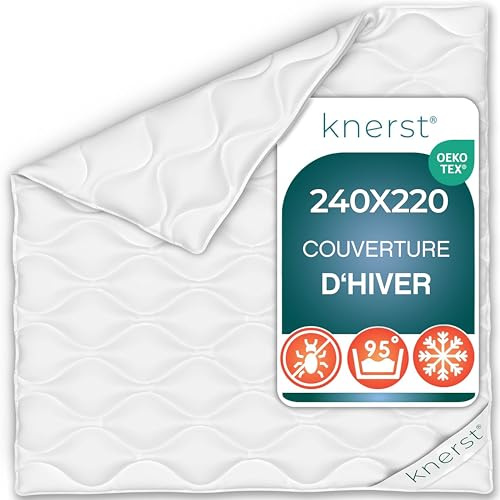 KNERST Couette Hiver 240x220 PolarDream, Couette Tres Chaude en Microfibre
