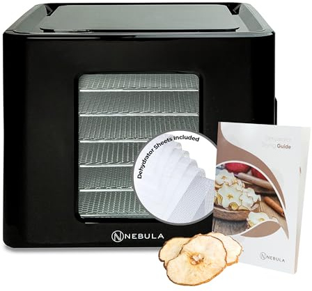 Nebula Food Dehydrator Bundle 400W with 6 Stainless Steel Trays | Digital Food Dryer Machine for Fruit, Vegetable, Meat, Mushroom & Herb - LED Touch Control Timer & Adjustable Temperature