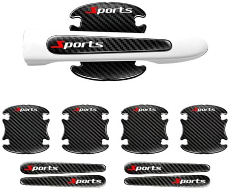 MEXRUMI 4 Pezzi Pellicola Protettiva Per Maniglie Per Auto E 4 Pezzi Pellicole Autoadesive Per Maniglie Antigraffio Pellicola Protettiva In Fibra Carbonio Per Maniglie Porte Auto Per Evitare Attriti (