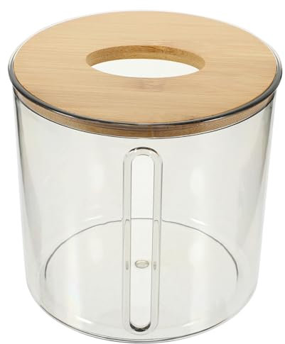 TINEASUR Plastic Tissue Box Holder Bamboo Texture for Bedroom Car Tissue Box Cover