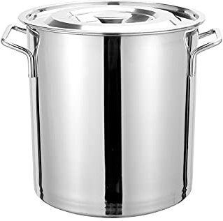 Olla de Acero Inoxidable, Olla con Tapa, Olla de Acero Inoxidable con Fondo Engrosado, Olla Grande para cocinar (tamaño: 25 * 25 cm (10 l))