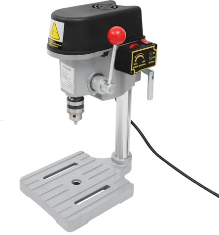 Trapano da tavolo portatile Versatile Qualità Durevole Mini Trapano Da Tavolo Trapano Da Lavoro Banco Da Lavoro Trapano a Colonne Velocità Regolabile Alluminio Pannelli Compositi