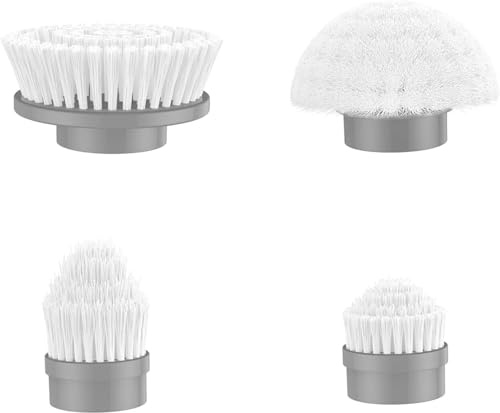 LyriFine Bürstenkopf 4er-Pack, 4 Stück Ersatzbürsten für Serious Spin Scrubber, kabellose Spin Scrubber Power-Reinigungsbürste für Badezimmerböden