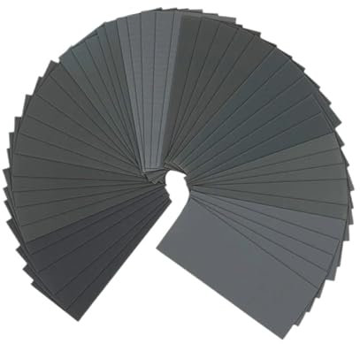 Papel de lija, discos de papel de lija, almohadillas, 20 piezas, 9 x 3,6 pulgadas, grano 60 a 10 000, hojas húmedas y secas, carburo de silicio, acabado de muebles de madera for automóviles(3000 Grit)