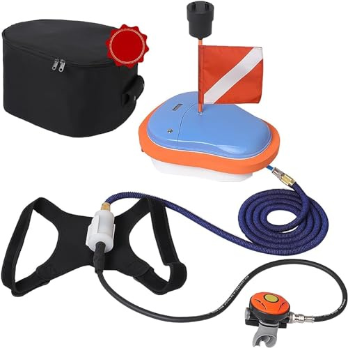 DGLUYUDV 1H Sistema di Immersione Subacquea, Portare sull'aereo Sistema di Ventilazione Subacquea, Respiratore Subacqueo Elettricoda con 7m Regolatore, Ventilador de buceo per Adulti