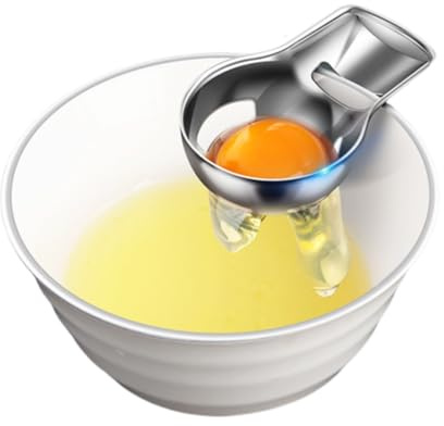 Egg Yolk Separator, Egg Cracker Tool for Raw Eggs, Food Grade Stainless Steel Egg White Separator, Cute Kitchen Accessories