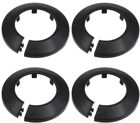 TOP-VIGOR 4 Stück 51,5 mm Rohrabdeckung Dekoration, einrastbare PP-Kunststoff-Rosetten-Rohrmanschette für Wasserrohr, Abflussleitung, WC-Abflussrohr, Wandrohreingang, Dekoration, Zierleiste und