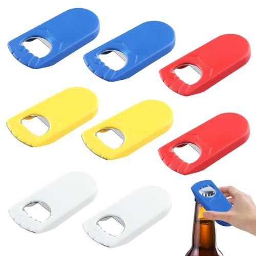 Ziyonix 8Pcs Abridor de Botellas Abrebotellas de Acero Inoxidable, Abrebotellas de Cerveza, abrebotellas de Cerveza Mano para Bebidas, 4 Colores abrebotella Forma de Puño para Bar Cocina Restaurante