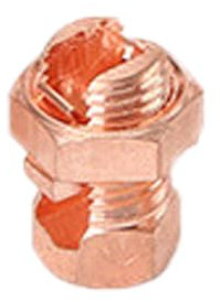 Connettore a bullone diviso in ottone, morsetto di messa a terra con dado esagonale, morsetto per cavo a bullone diviso per connessioni di messa a terra per fili nudi (TJ-16)