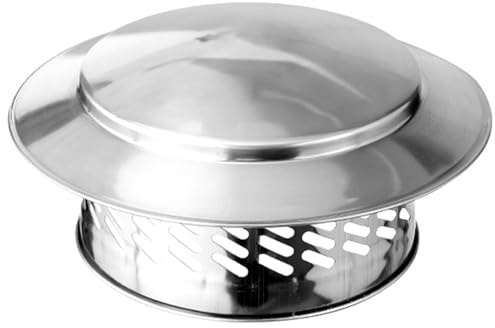 Regenhaube Aus Edelstahl 304, Kaminhaube Edelstahl, Kaminhaube Runder Regenhut Schornsteinabdeckung Ø 80 Mm/110 Mm/160 Mm/200 Mm, Kamin Abdeckung,Metall Wickelfalzrohr Ablufthaube Dachhaube Regenhaube