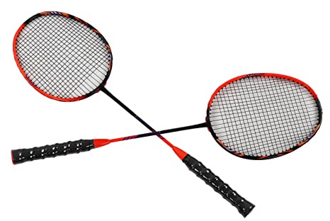 TIKATARER Badminton Racket, Badminton -Schläger -Set mit Aufbewahrungstasche 26,2 Zoll Orange