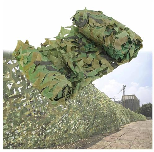 Rete Mimetica per Capanno da Caccia - Rete Militare con Struttura in Corda Nylon per Ombra Terrazzo Giardino e Decorazione Tattica(10x20.0m=33x66ft)