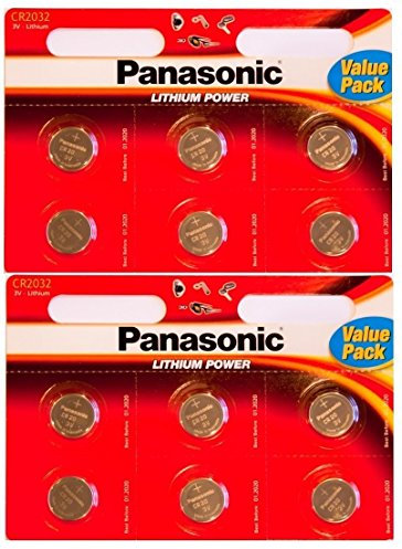 Panasonic Lot de 12 Ppiles au Lithium 3 V CR2032 3 V Batterie (Lot de 12)