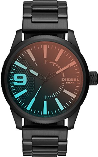 Diesel Herren Analog Quarz Uhr mit Edelstahl Armband DZ1844