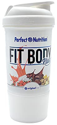 RC ocio Shaker Protein Batidos Mezclador Coctelera Botella Compartimentos 500ml Polipropileno Perfect Nutrition