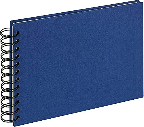 walther design Fotoalbum blau 23 x 17 cm Spiralalbum Leinen, Cloth SA-509-L