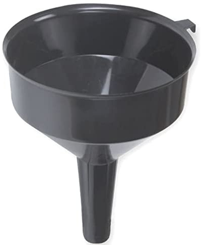Simply FUN203 203MM (8IN) Funnel for Mess-Free Rapid pouring of Liquids and Finely Grounded Solids - Lightweight & Compact,Black