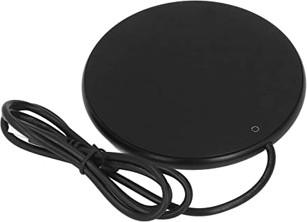 Jeanoko Chauffe-Tasse à Café 55°C Température Constante Gain de Place Chauffe-Bougie USB Intelligent Petit Chauffe-café Portable pour la Maison, Le Bureau, Les Voyages(Le Noir)