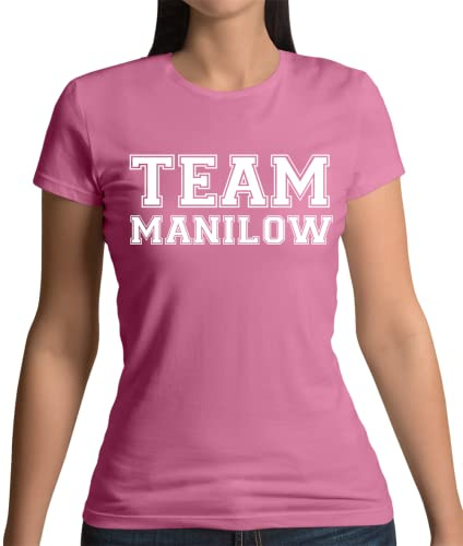 Team Manilow - Womens Crewneck T-Shirt - Azalea - Large