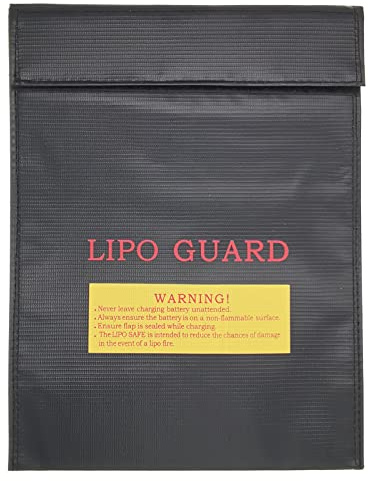 Feuerfeste Dokumententasche, Lipo Safe Bag Feuerfeste Geldkassette Liposack Guard Unterlage für RC-Batterien Schützen Ihre Wertsachen Dokumente Geld Schmuck Brandschutz 23 * 30cm Schwarz