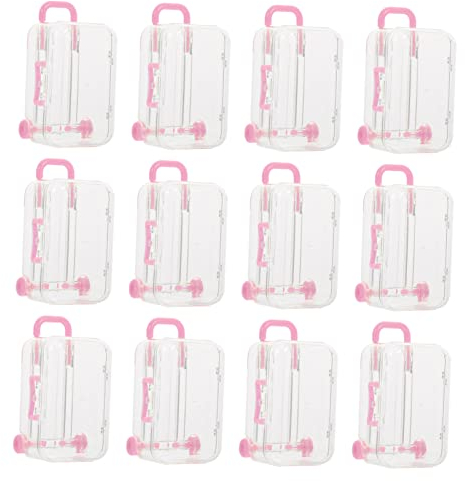 DOITOOL 12 Stücke Schachteln Schachteln Trolley Hochzeit Bonbonschachtel Praline Geschenkbox Durchsichtiger Behälter Mit Deckel Bonbonbehälter Für Geschenke Mini Bonbonschachtel