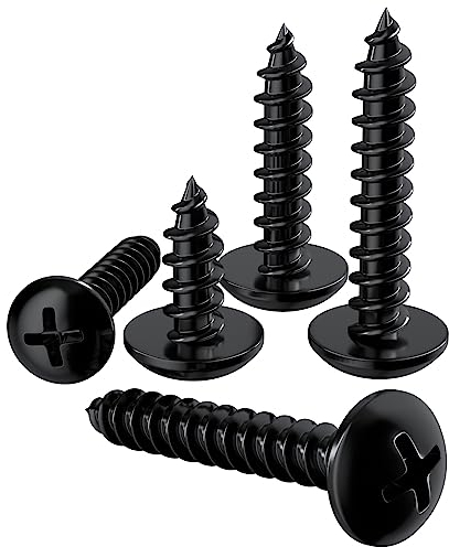 150 PCS M3 M4 Black Round Head Self Tapping Screws