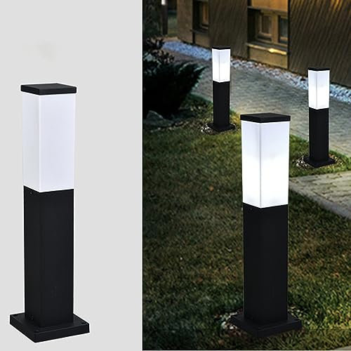 Mengjay Außenleuchte, Sockelleuchte in antikem Look, Retro/Vintage Gartenlampe, E27-Fassung, IP44, ohne Leuchtmittel