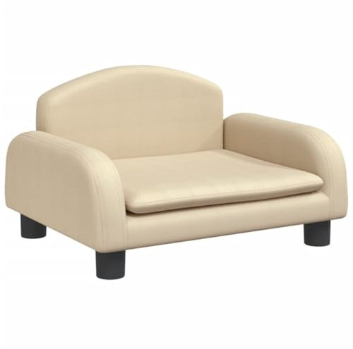 vidaXL Kindersofa Creme 50x40x30 cm Stoff