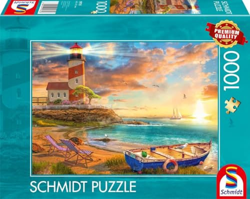 Schmidt 59765 Sonnenuntergang in der Leuchtturm-Bucht, 1000 Teile Puzzle