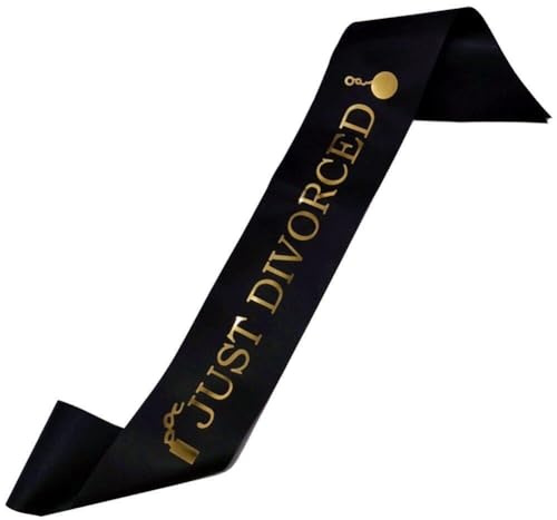Bemvp Gerade Geschiedene Schärpe Für Frauen, Happy Divorce Party-schärpe, Dekorationszubehör, Personalisiertes Scheidungs-Satin-Banner, Partynacht