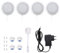 Lightsjoy Eclairage LED Cuisine Sous Meuble 4 Er Lampe De Placard Led Lumière Cuisine Sous Meuble Lumière Armoire Vitrine Spot Cuisine Pour Cabinet Penderie Entrée Couloir Toilette Blanc Chaud