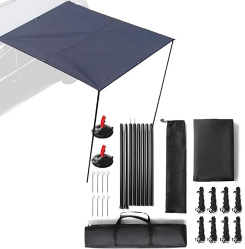 Fahrzeugmarkise, Dachmarkise, LKW Markise, Zelt auf dem Dach, PU3000 mm, UV50+, Schatten, SUV, Reisen, Camping im Freien (inklusive Hardware)