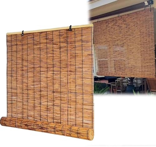 Tenda A Rullo In Bambù Da Esterno Tapparella In Bamboo 100x200 120x160 150x180 150x200cm Oscurante Tapparella Avvolgibile In Bambù per Interni/Esterni/Giardino/Finestra