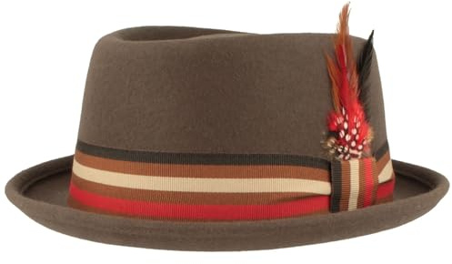 Breiter Rollbarer Filzhut, Diamond Wollhut, Größenverstellbar, wasserabweisend, knautschbar