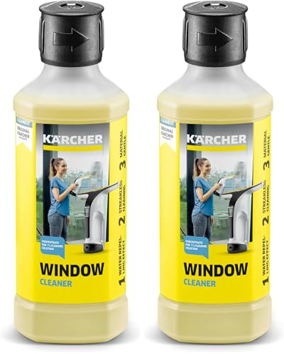 Kärcher Fensterreiniger-Konzentrat RM 503, für eine streifenfreie Reinigung von Fenstern, Glas, Spiegeln und Duschkabinen, 500ml Konzentrat ergeben verdünnt 6,25l Reinigungsflüssigkeit (Packung mit 2)