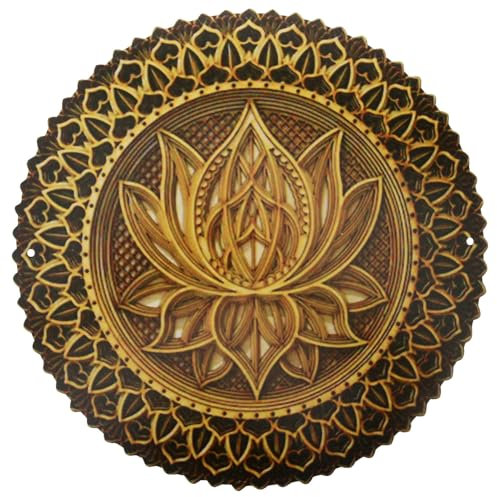 KAILIKETIY Metal Wanddeko Aus Wetterfeste Runde Boho Wanddekoration Mit Blütenmuster Innen Außenbereich Rostgeschützte Metallkunst Für Wohnzimmer Und Flur