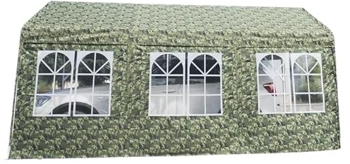 VNSMM Carports Outdoor Carport Home Patio Pavillons Mobile Garage Markise Regenfest Sunproof Zelt Garten Open Space PergolaN Zeltgarage(B 4x6m Camouflage)