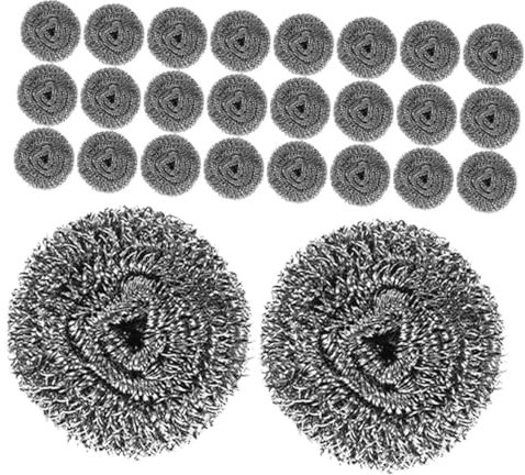 VALICLUD 48piezas Lana De Acero Reutilizable para Limpiar Ollas Sartenes y Platos Unidades para Cocina y Limpieza Diaria