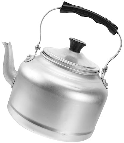 ULTECHNOVO Bollitore da Tè in Alluminio Spesso 4l, Teiera da Cucina per Fornello Resistente a Corrosione e Alte Temperature, Beccuccio a Bocca Stretta per Uso Domestico e Ristorazione